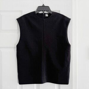 Toteme "Avril" Black Crepe Top, size Small